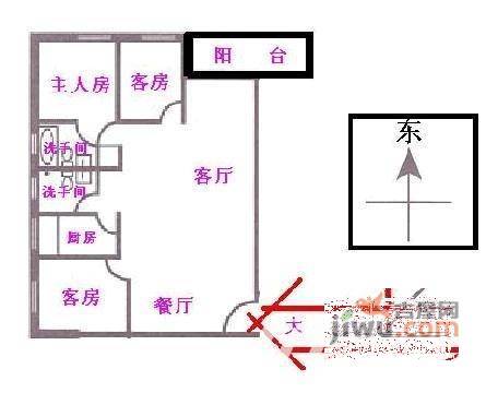 加拿大花园3室2厅2卫132㎡户型图