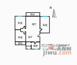 龙口小区3室2厅1卫户型图