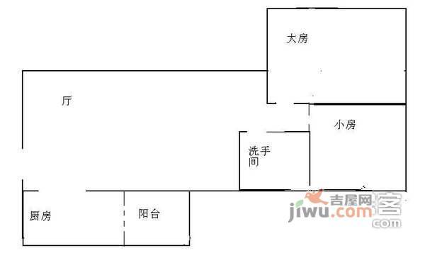 东圃广场2室1厅1卫82㎡户型图