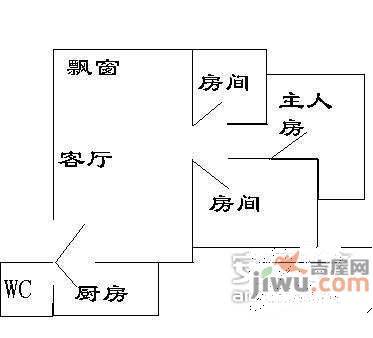 东圃广场3室2厅1卫98㎡户型图