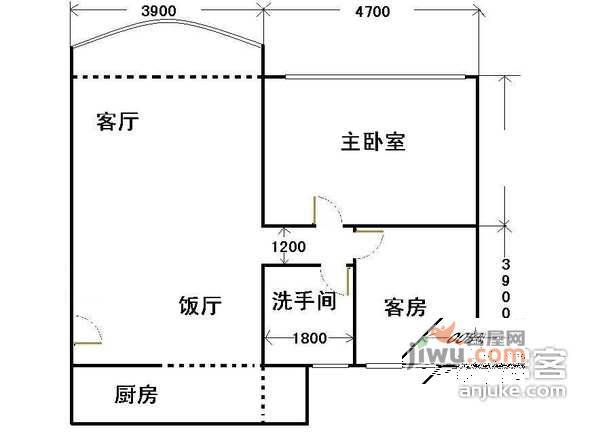 新世界东逸花园2室2厅1卫87㎡户型图