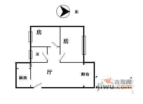 新世界东逸花园2室2厅1卫87㎡户型图