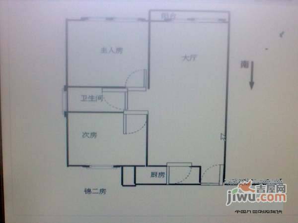 锦绣银苑2室2厅1卫82㎡户型图