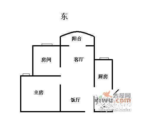 嘉怡苑2室2厅1卫81㎡户型图