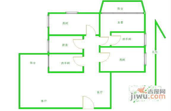 嘉怡苑3室2厅2卫115㎡户型图