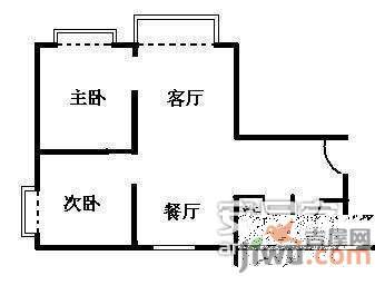 翠湖山庄2室1厅1卫88㎡户型图