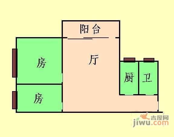 翠湖山庄3室1厅1卫户型图