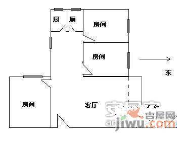 翠湖山庄2室1厅1卫88㎡户型图