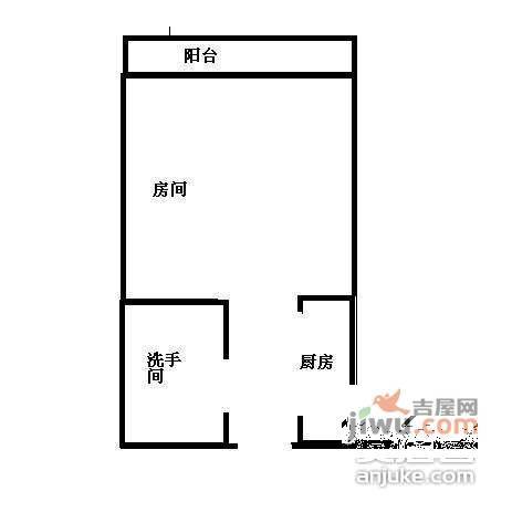 好世界公寓1室0厅1卫36㎡户型图