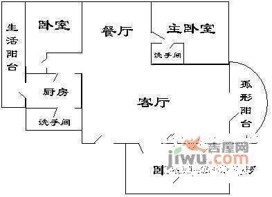 美林海岸花园2室2厅2卫78㎡户型图