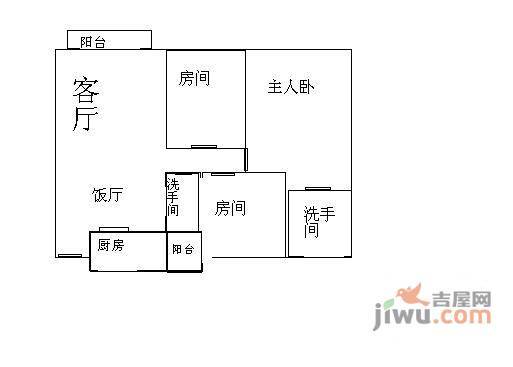 美林海岸花园4室2厅1卫户型图