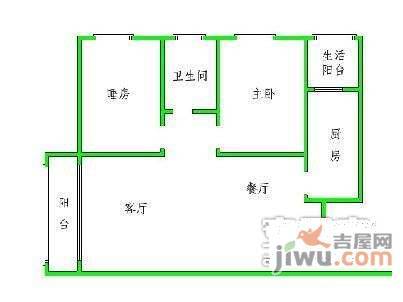 美林海岸花园3室2厅1卫110㎡户型图