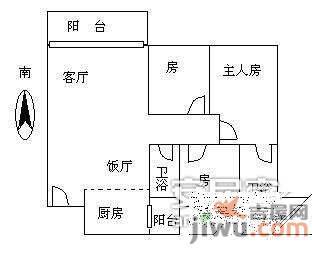 美林海岸花园3室2厅2卫110㎡户型图