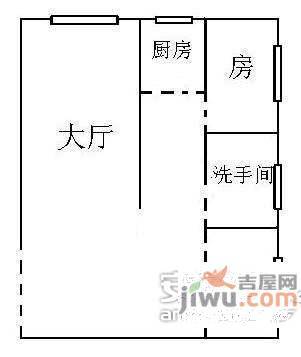 素社新村2室1厅1卫53㎡户型图