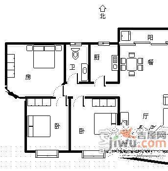 森语星园3室2厅1卫115㎡户型图