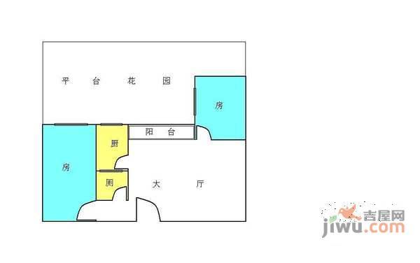 南珠广场2室1厅1卫74㎡户型图