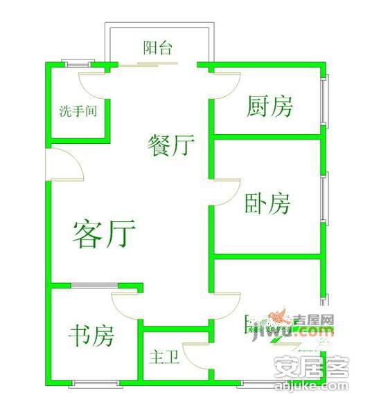 新陶苑3室2厅2卫101㎡户型图