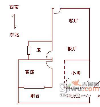 新陶苑2室2厅1卫户型图