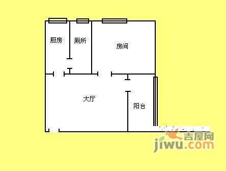 福景居1室1厅1卫户型图