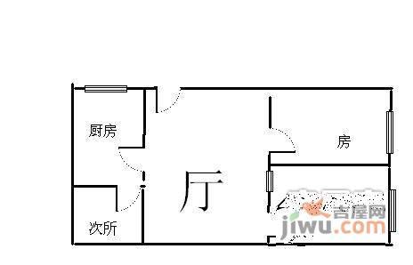 福景居2室1厅1卫户型图