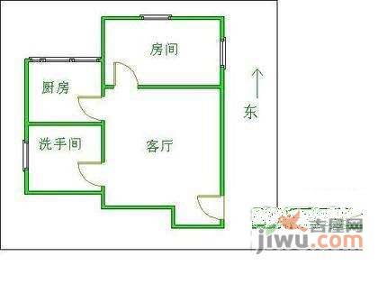 南国嘉园苹果城1室1厅1卫45㎡户型图