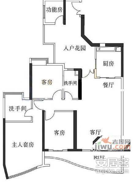 历徳雅舍4室2厅2卫144㎡户型图