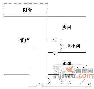 历徳雅舍2室2厅1卫96㎡户型图