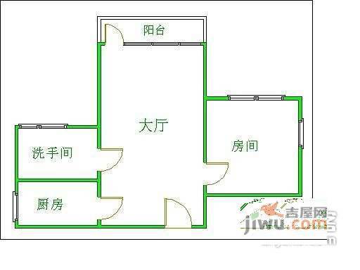 历徳雅舍1室1厅1卫户型图