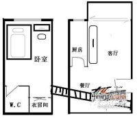 历徳雅舍1室2厅1卫户型图