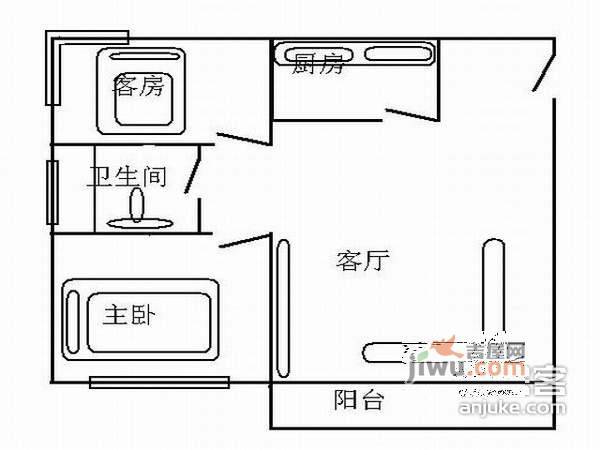 历徳雅舍2室2厅2卫88㎡户型图