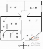 金坤花园3室2厅2卫93㎡户型图