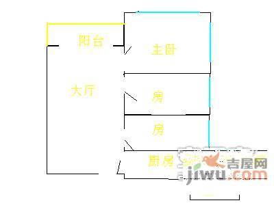 悦涛雅苑3室1厅1卫户型图