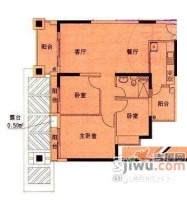 时代廊桥3室2厅2卫116㎡户型图