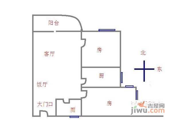 泰康城文化广场2室2厅1卫户型图