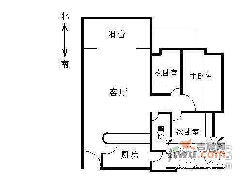 城市假日园3室2厅2卫113㎡户型图