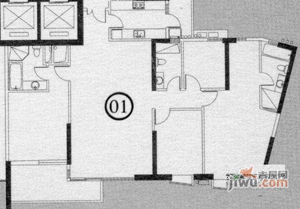 上誉花园4室2厅2卫199㎡户型图