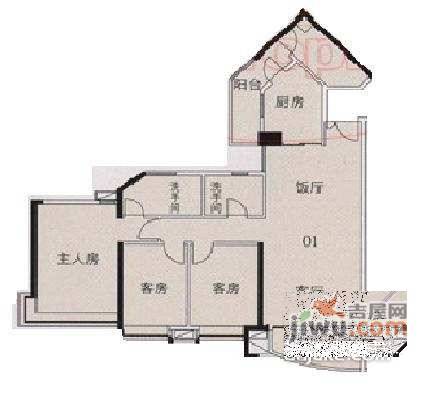 滨江怡苑芭堤水岸4室2厅2卫户型图