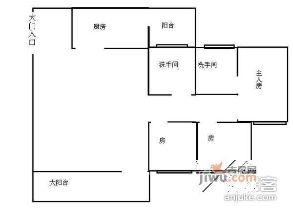 都市华庭3室2厅2卫303㎡户型图