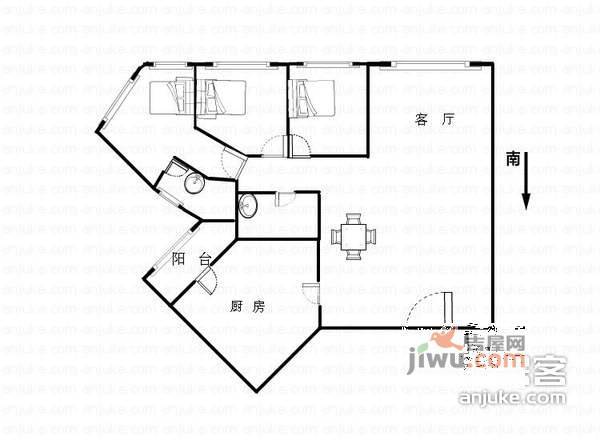 都市华庭3室2厅2卫303㎡户型图