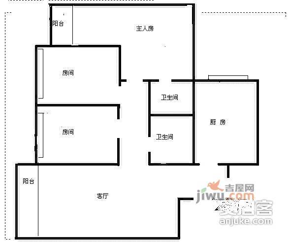 都市华庭3室2厅2卫303㎡户型图