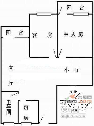 春晖苑2室2厅1卫81㎡户型图