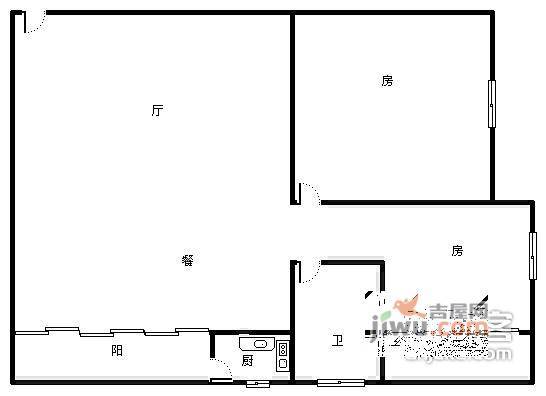 阳光家园2室2厅1卫76㎡户型图