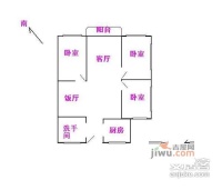 云天翠庭3室2厅1卫户型图