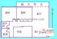 金丰花园3室1厅1卫86㎡户型图