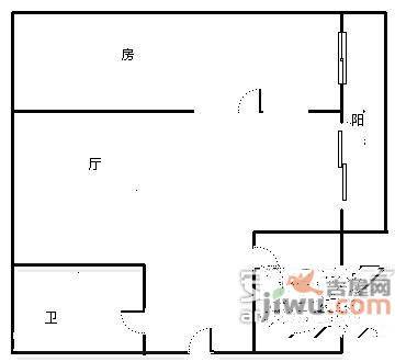 广怡大厦1室1厅1卫户型图