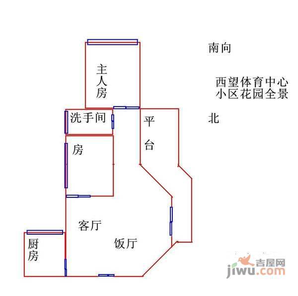 名雅苑2室2厅1卫105㎡户型图