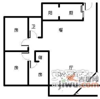 阳光美地3室2厅1卫105㎡户型图