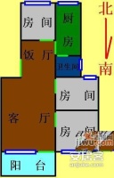 永发小区3室2厅1卫85㎡户型图