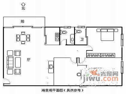 海景阁3室2厅2卫户型图