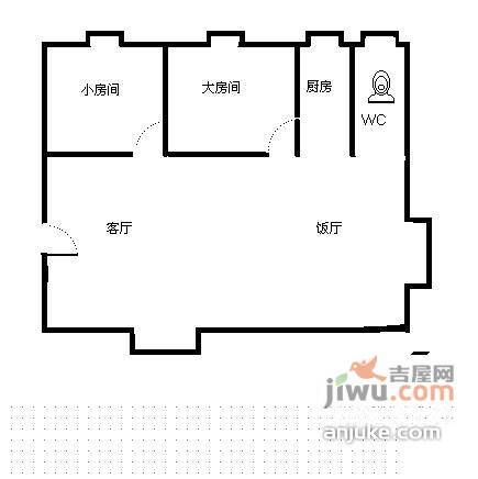 阳光都会广场2室1厅1卫户型图